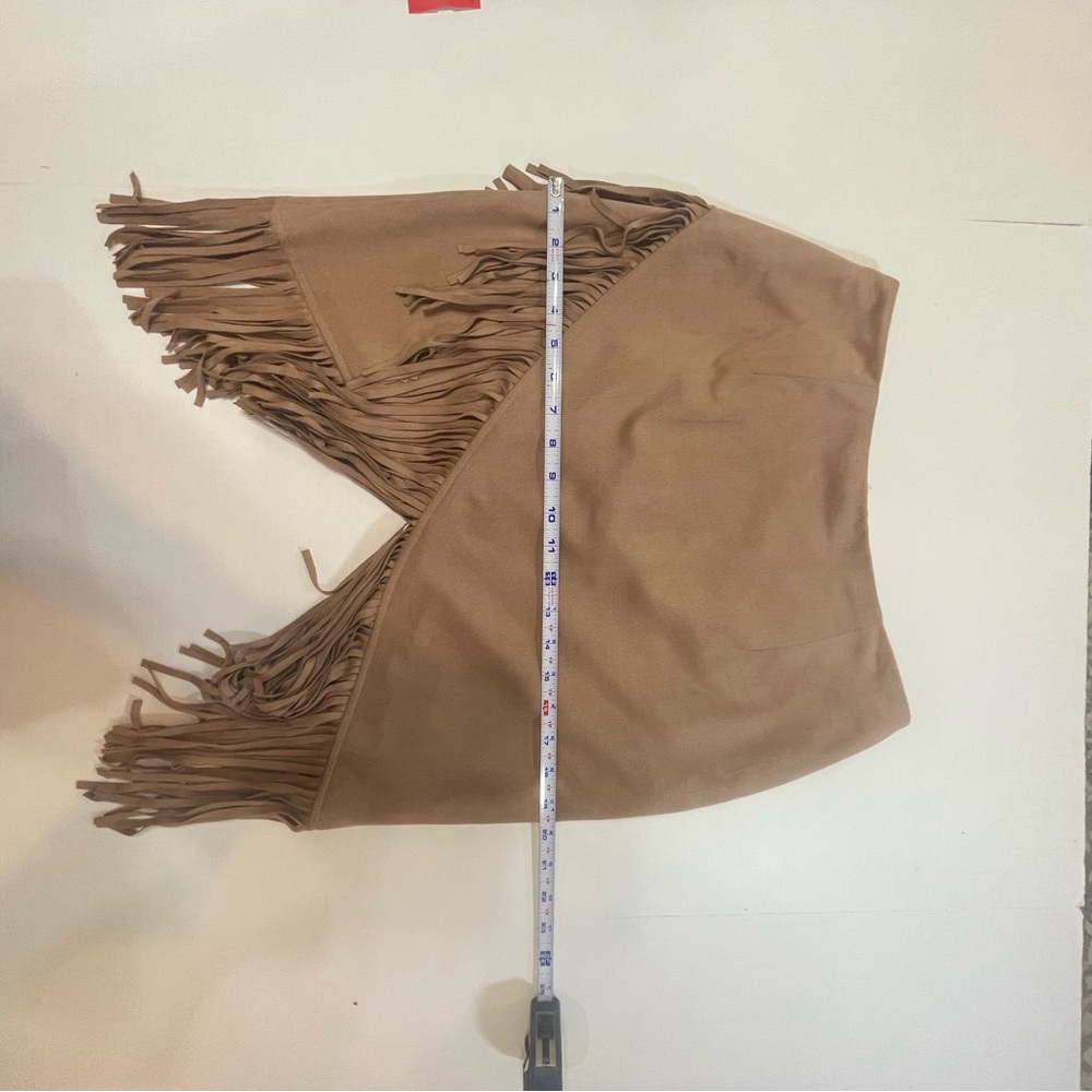 Tan Fringe Women's Skirt. Honey Punch. Size M. Cowgirl vibes. Pre-owned. - Picture 12 of 12
